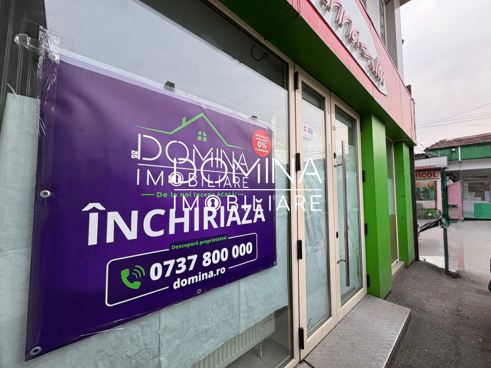 Închiriere spaţiu comercial *100 mp - vitrină 20 m.l. - parter* Piaţa Centrală