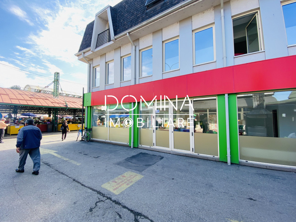 Închiriere spaţiu comercial *100 mp - vitrină 20 m.l. - parter* Piaţa Centrală