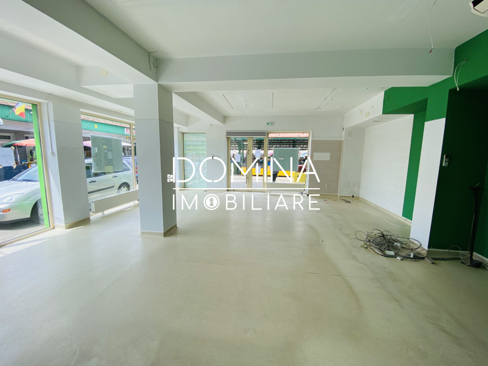 Închiriere spaţiu comercial *100 mp - vitrină 20 m.l. - parter* Piaţa Centrală