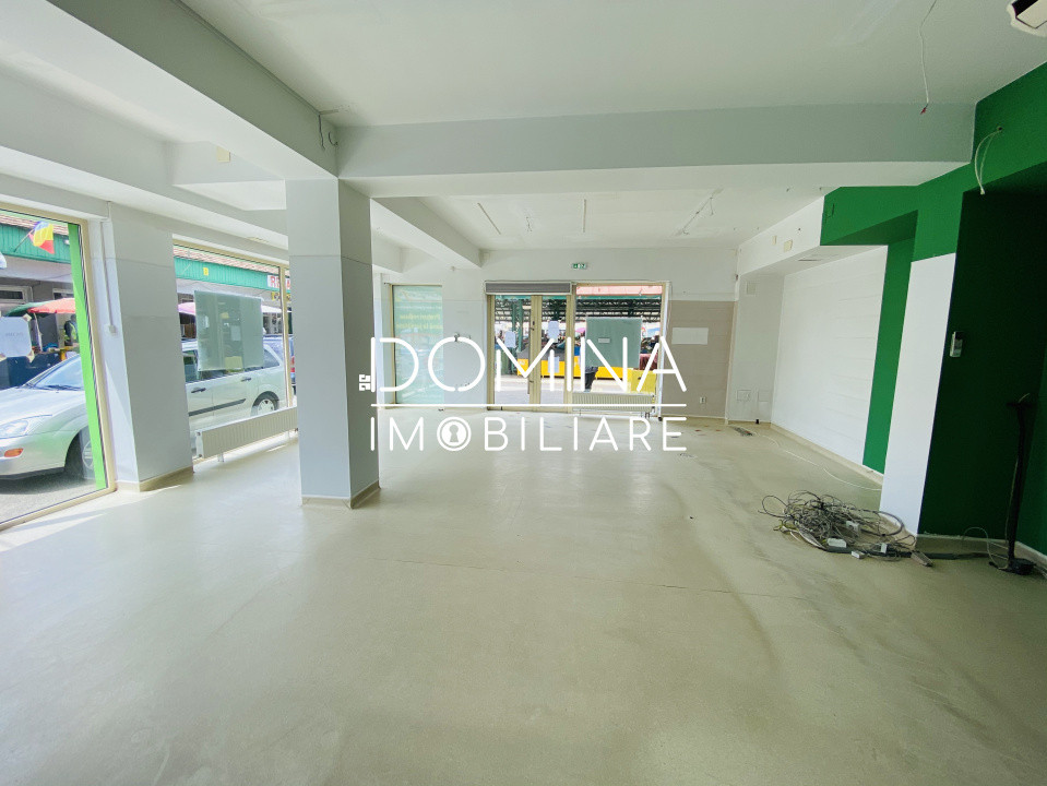 Închiriere spaţiu comercial *100 mp - vitrină 20 m.l. - parter* Piaţa Centrală
