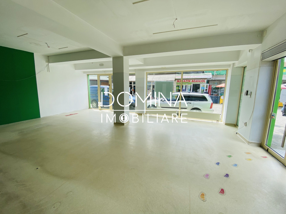 Închiriere spaţiu comercial *100 mp - vitrină 20 m.l. - parter* Piaţa Centrală