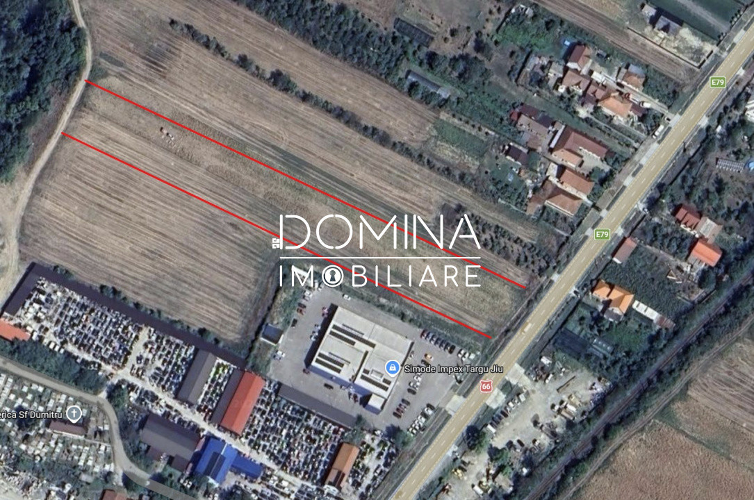 Vânzare teren situat în Târgu Jiu, cartier Iezureni, la DN66 