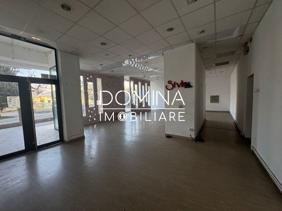Închiriere spațiu comercial *150 mp-ultracentral-vitrină 10 m.l.- dublu acces*