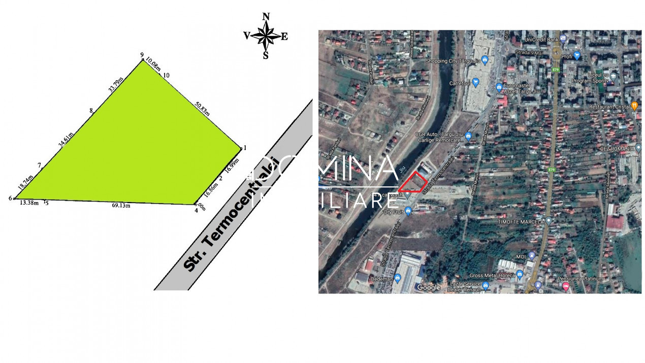 Închiriere teren situat în Târgu Jiu, Strada Termocentralei
