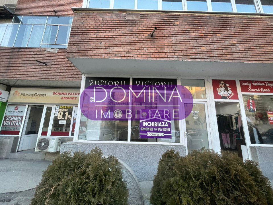 Închiriere spațiu comercial, situat în Tg Jiu, strada Victoriei - zonă centrală