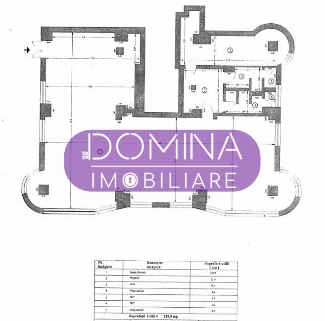 Închiriere *spațiu ultracentral 220 mp* - vizibilitate maximă și acces facil
