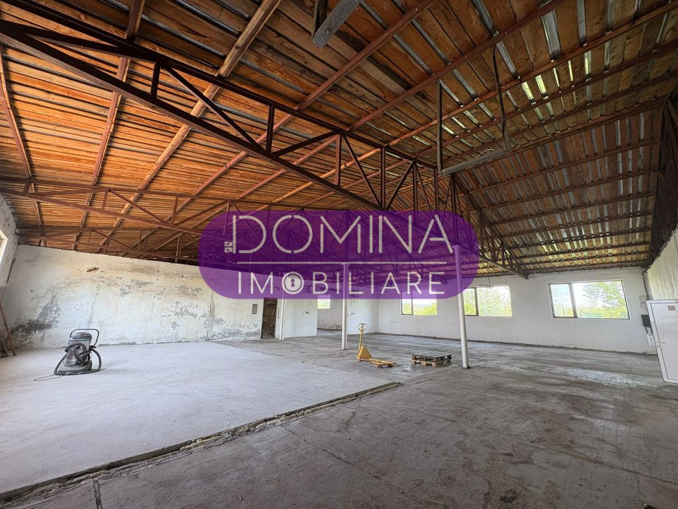 Închiriere spațiu industrial echipat – hală și teren – Loc. Tetila