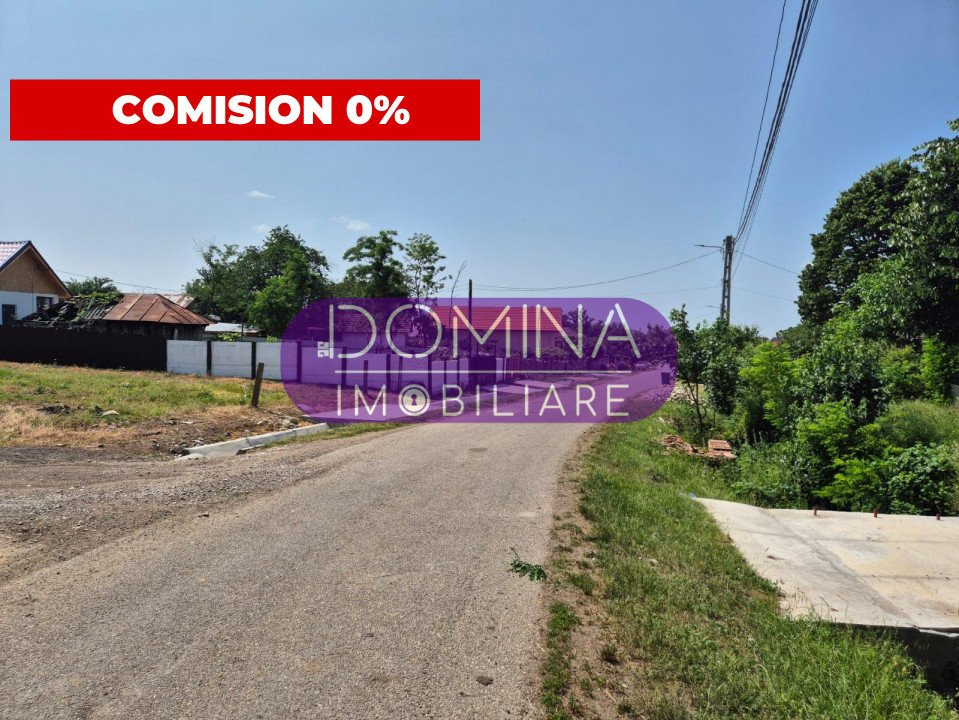 Teren intravilan parcelabil *dublă deschidere - utilități complete* Com. Lelești