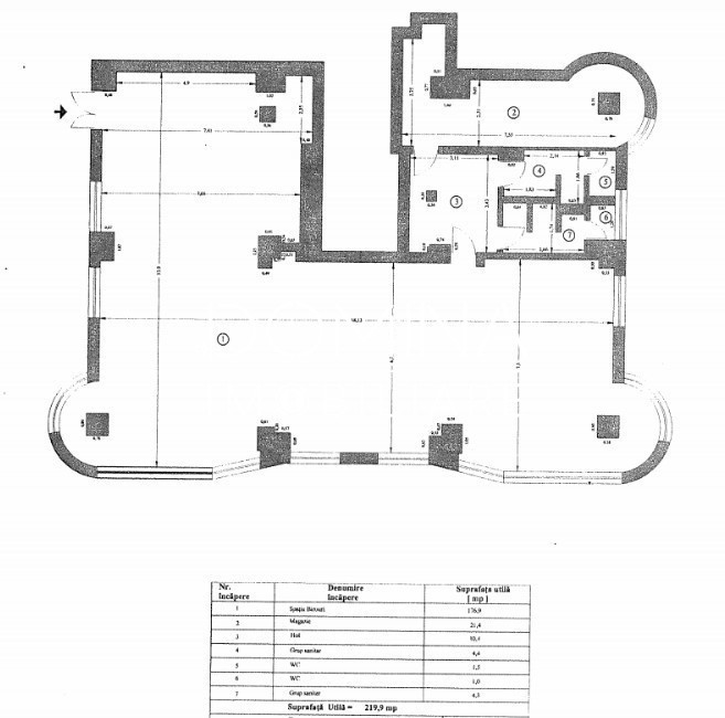 Închiriere *spațiu ultracentral 220 mp* - vizibilitate maximă și acces facil